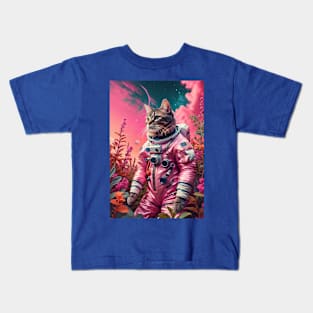 Cosmic Cat Commander Kids T-Shirt